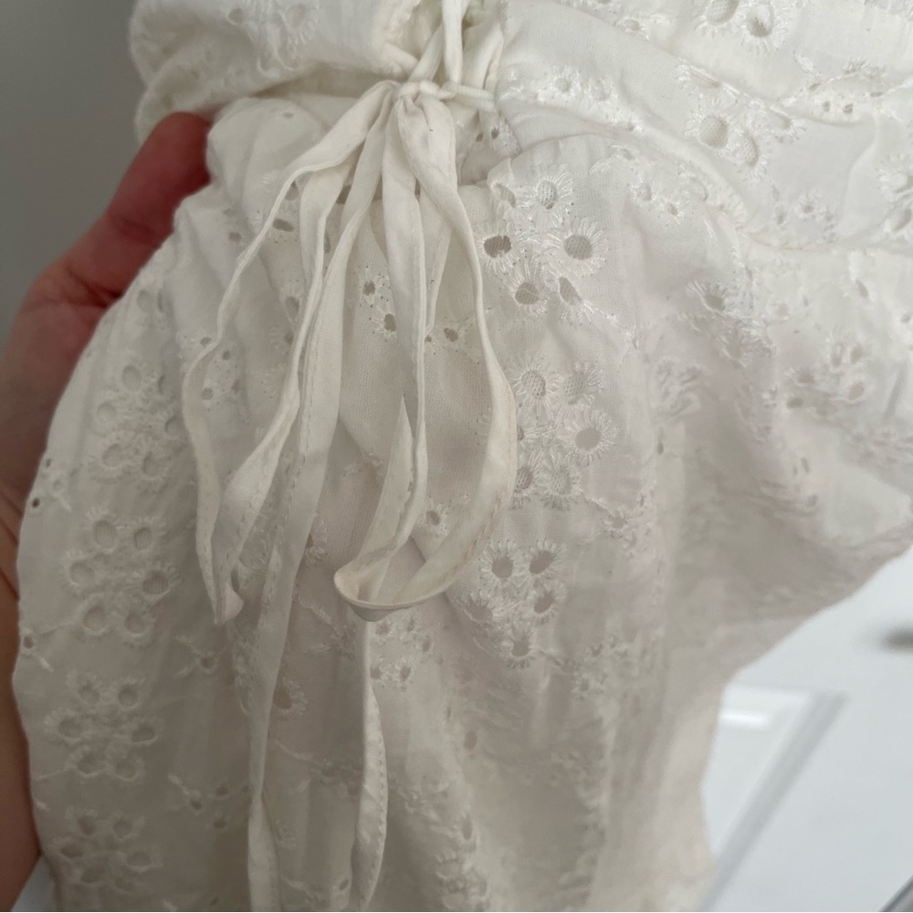 NEW FLAWED Altar’d State White Cotton Maxi Dress Size Large NWT - Picture 9 of 14